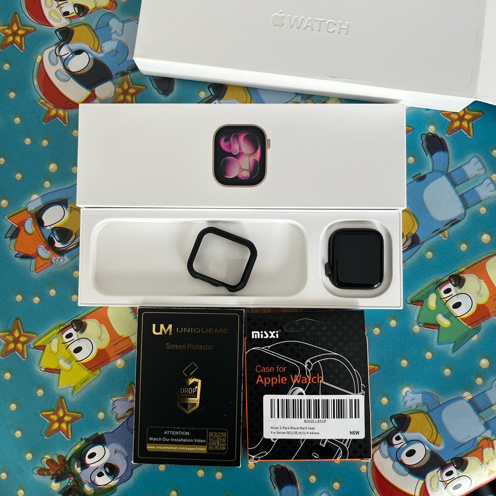 Apple iWatch series 6 with 2 cases and 5 Screen Protectors